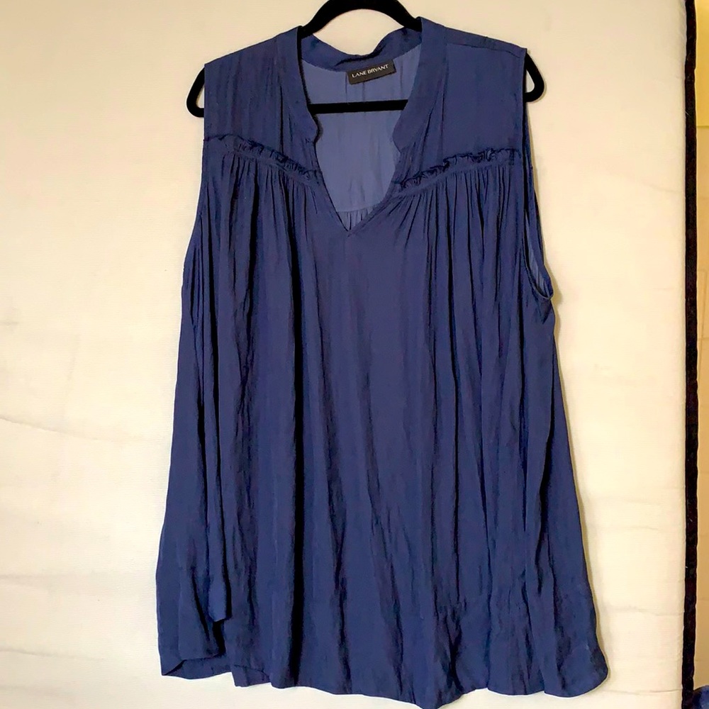 Navy Sleeveless Blouse by Lane Bryant